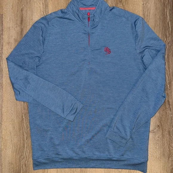 COPY - johnnie-O Blue Lightweight men’s Golf Qzip quarter zip - Picture 1 of 4